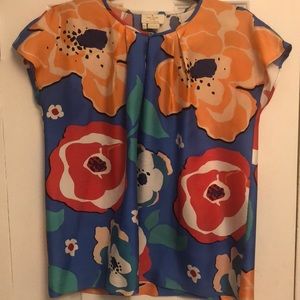 Kate Spade floral Silk Top